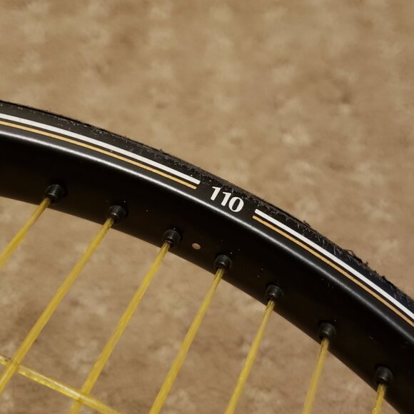 Vintage Prince Graphite Pro 100 Tennis Racket Black 27" Length | 4.25" Handle - Picture 3 of 11